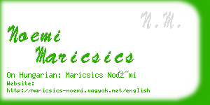 noemi maricsics business card